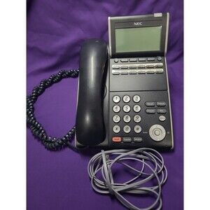 NEC DTL-12D-1 BK TEL DT300 Phone DLV(XD)Z-Y(BK) Black 4 Lines